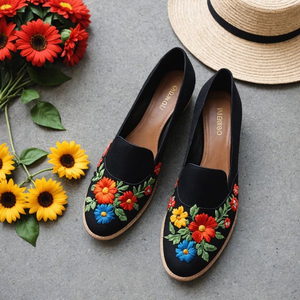 Comment intégrer des chaussures brodées dans une tenue d'été?